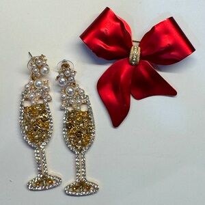 🍾 Pop The Cork! Champagne Glass Earrings 🍾